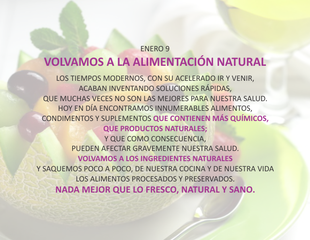 Volvamos a la alimentación natural